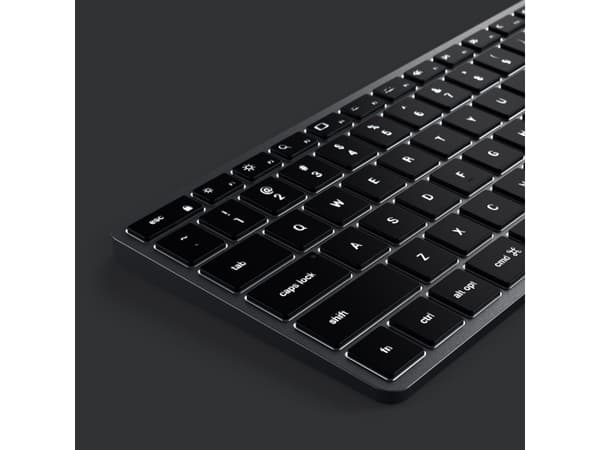 Satechi ST-BTSX2M, Täysikokoinen (100 %), Bluetooth, QWERTY, Harmaa