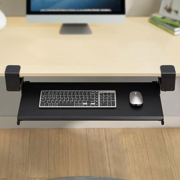 Tangentbordsstöd - Ej specificerat - Skjutbricka - 650 mm x 300 mm - Ergonomisk - Enkel att fästa