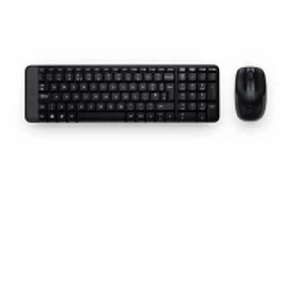 Trådlöst Tangentbord och Mus Logitech 920-003159 Svart Qwerty Spanska Svart