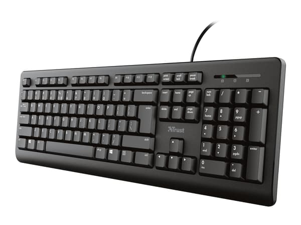 Trust Primo 4-in-1 Home Office Set - Sett med tastatur, mus, hodetelefon og musepute - USB