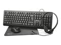 Miniatyrbilde 1 av 5: Trust Primo 4-in-1 Home Office Set - Sett med tastatur, mus, hodetelefon og musepute - USB
