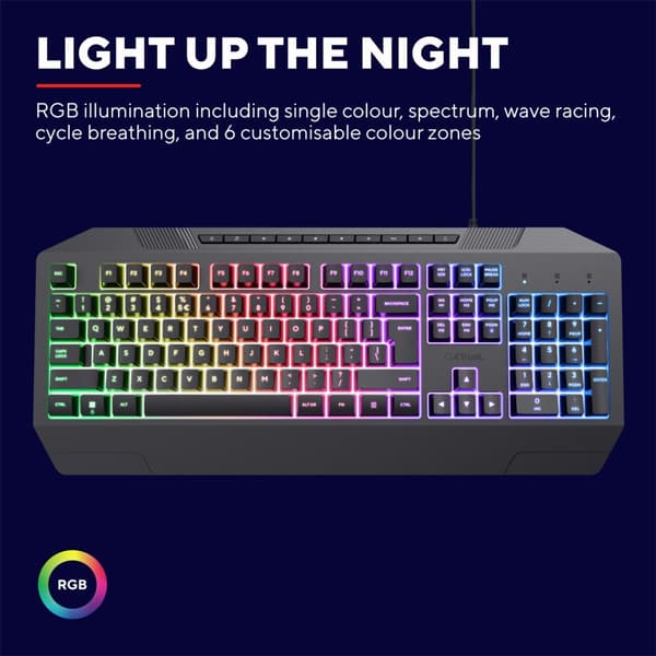 GXT 836 Evocx Gaming tastatur nordisk layout