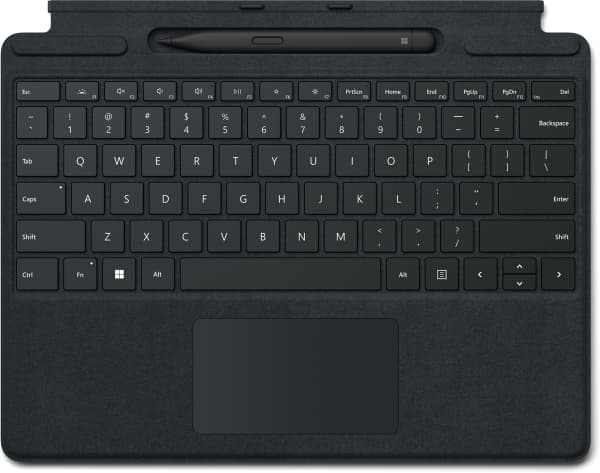 Microsoft Surface Pro Keyboard - Tangentbord - med pekdyna, accelerometer, Förvarings- och laddningsfack för Surface Slim Pen 2 - QWERTY - spansk - s
