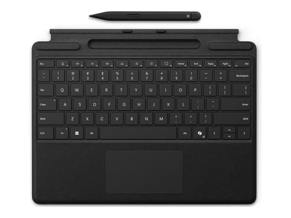 Microsoft Surface Pro Keyboard - Tangentbord - med pekdyna, accelerometer, Förvarings- och laddningsfack för Surface Slim Pen 2 - QWERTY - spansk - s