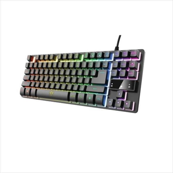 Metalliskt gamertangentbord Trust Gxt 833 Thado med belysning