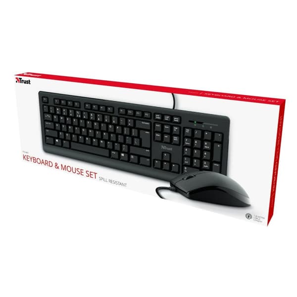Tangentbord och Mus Trust 23970 Svart Qwerty US