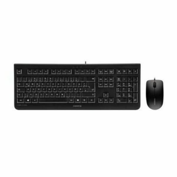 Tastatur og mus Cherry JD-0800ES-2 Sort Spansk qwerty Sort