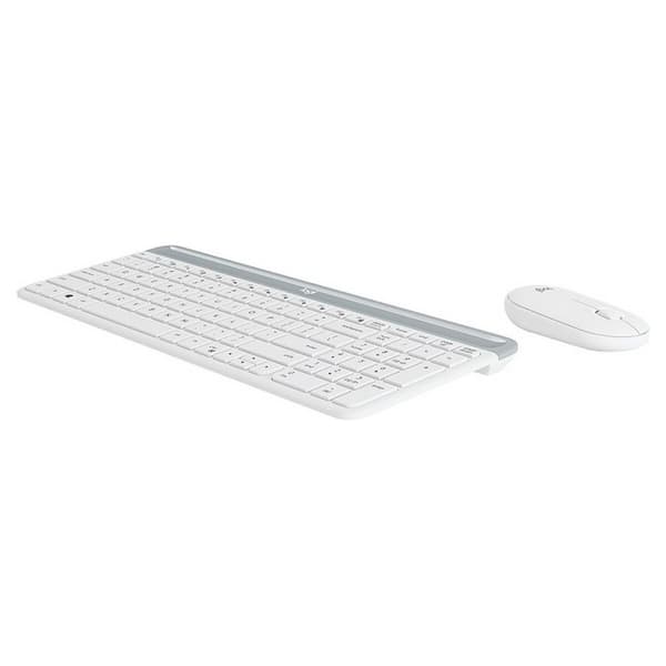 Tangentbord och Mus Logitech MK470 Vit Franska AZERTY