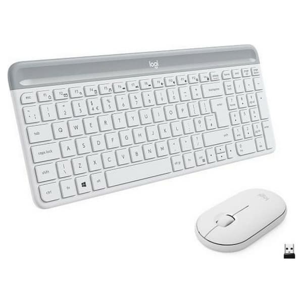 Tangentbord och Mus Logitech MK470 Vit Franska AZERTY