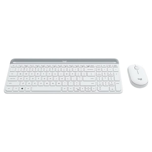 Tangentbord och Mus Logitech  MK470 Vit Franska AZERTY