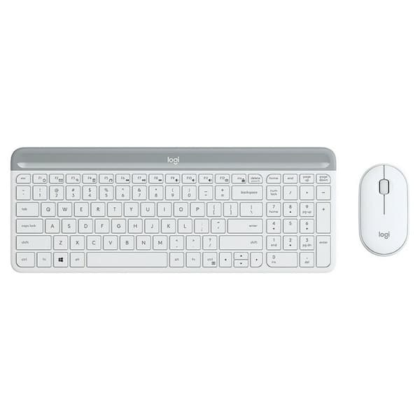 Tangentbord och Mus Logitech  MK470 Vit Franska AZERTY Vit