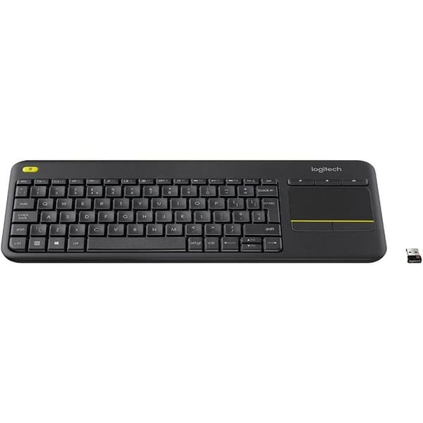 Tangentbord Logitech K400 Plus Svart Trådlös Bluetooth Touchpad AZERTY TV Franska Svart