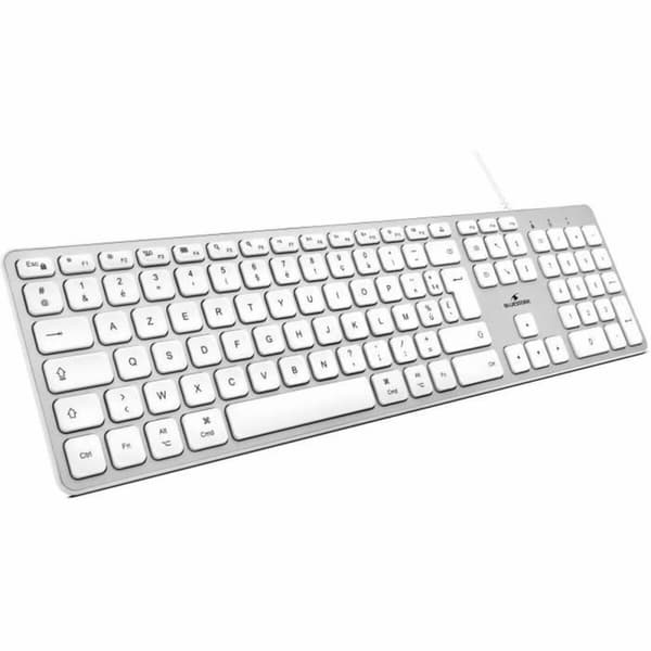 Tangentbord Bluestork Vit Franska AZERTY