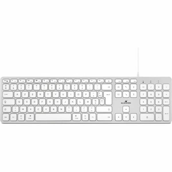 Tangentbord Bluestork Vit Franska AZERTY