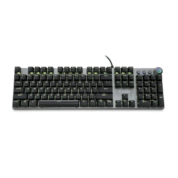 Tangentbord Ibox AURORA K-4 Svart Svart/Silvrig QWERTY