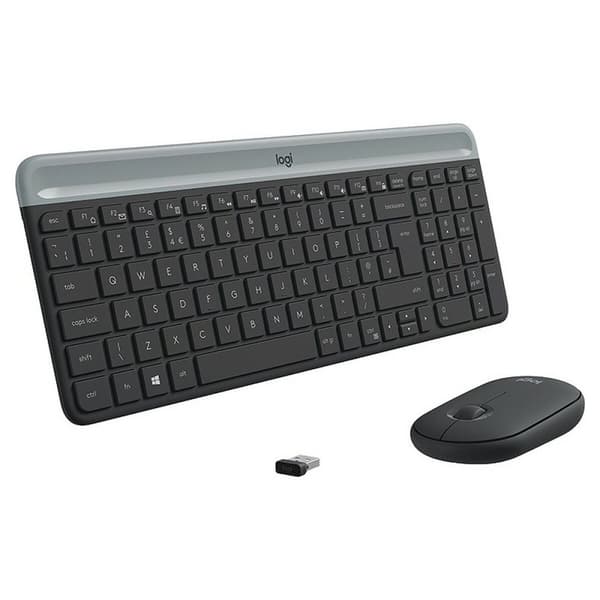 Tangentbord och Mus Logitech 920-009190 Svart Grå Franska AZERTY