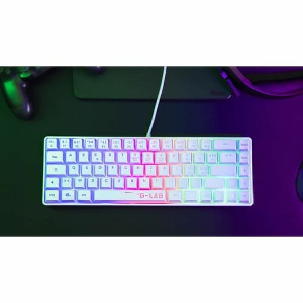 Bluetooth Tangentbord The G-Lab Azerty Franska Vit