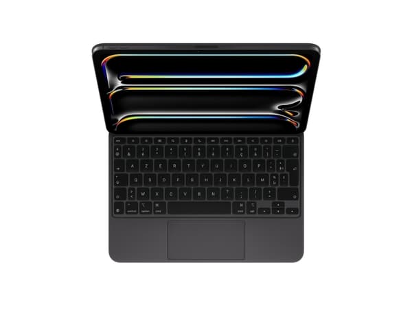 Apple Magic Keyboard - Tastatur og folioveske - med styrepute - bakbelysning - Apple Smart connector - AZERTY - Fransk - svart