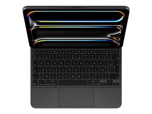 Apple Magic Keyboard - Tastatur og folioveske - med styrepute - bakbelysning - Apple Smart connector - AZERTY - Fransk - svart