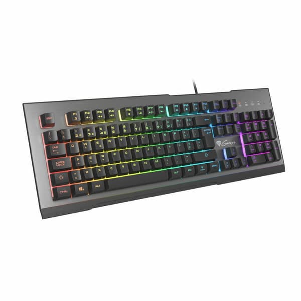 Tastatur Genesis NKG-1622 Sort Spansk qwerty Sort, Sølv