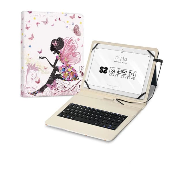 Bluetooth keyboard med tabletstøtte Subblim SUBKT1-USB052 Spansk qwerty Multifarvet Spansk