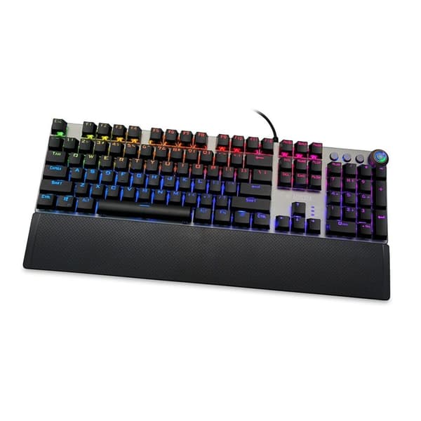 Tastatur Ibox AURORA K-4 Sort Sort/Sølvfarvet QWERTY
