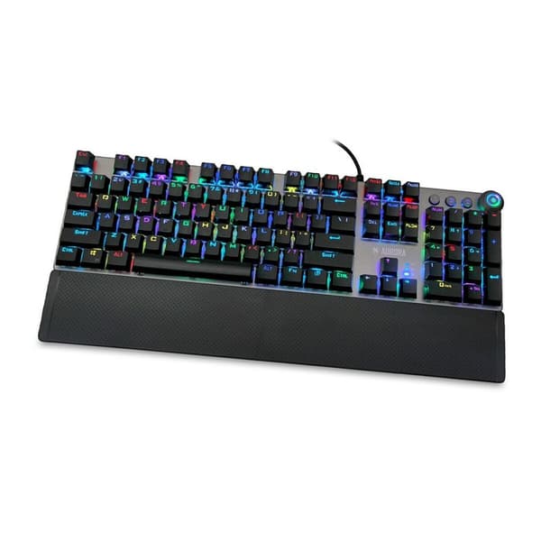 Tastatur Ibox AURORA K-4 Sort Sort/Sølvfarvet QWERTY Sort, Sølv