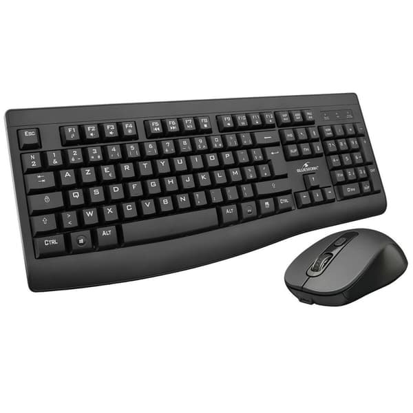 Tastatur og Mus Bluestork Clavier Souris Sans Fil Svart