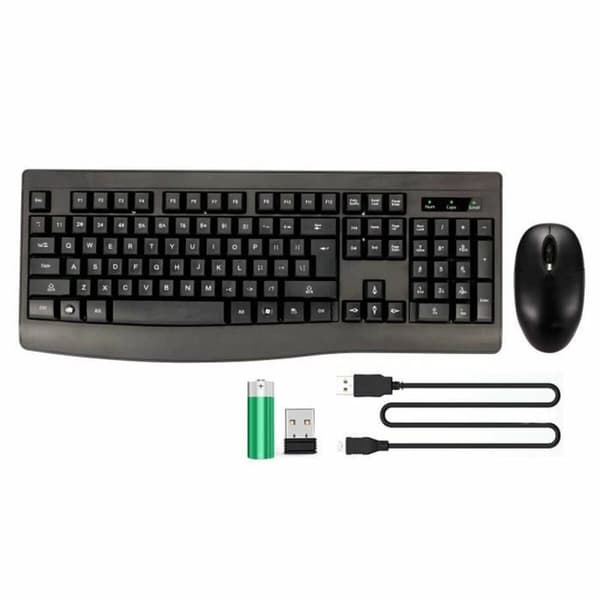 Tastatur og Mus Bluestork Clavier Souris Sans Fil Svart