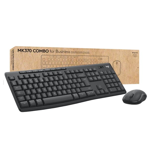 Tastatur og Mus Logitech MK370 Grafitt Tysk QWERTZ