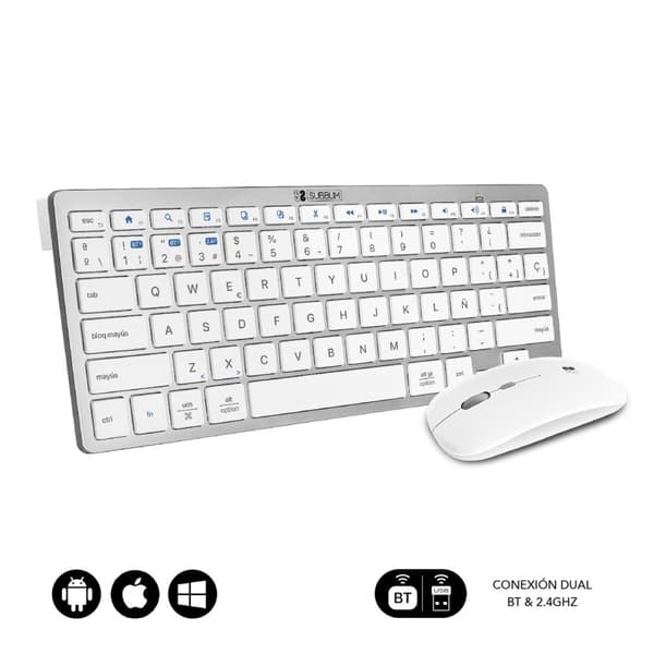 Tastatur og Mus Subblim SUBKBC-OCO010 Sølv