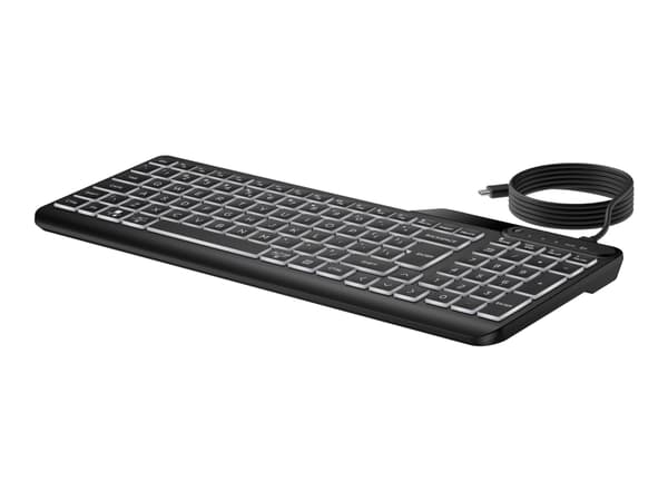 HP 405 - Tastatur - muletienhet - 65% - compact - bakbelysning - USB - QWERTY - Internasjonal engelsk / kanadisk fransk - svart