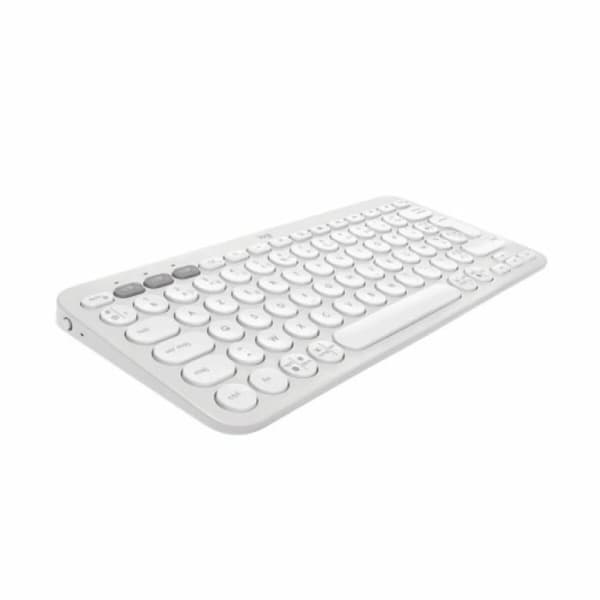 Bluetooth-näppäimistö ja tabletin tuki Logitech K380 Ranska Valkoinen AZERTY