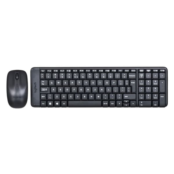 Näppäimistö ja hiiri Logitech Wireless Combo MK220 Musta QWERTY Qwerty US