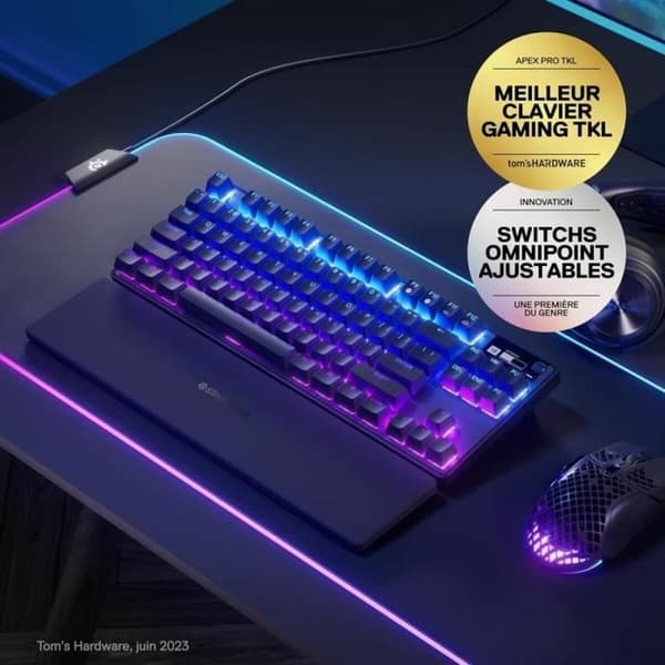 Bluetooth näppäimistö SteelSeries 64869 Musta Ranska AZERTY