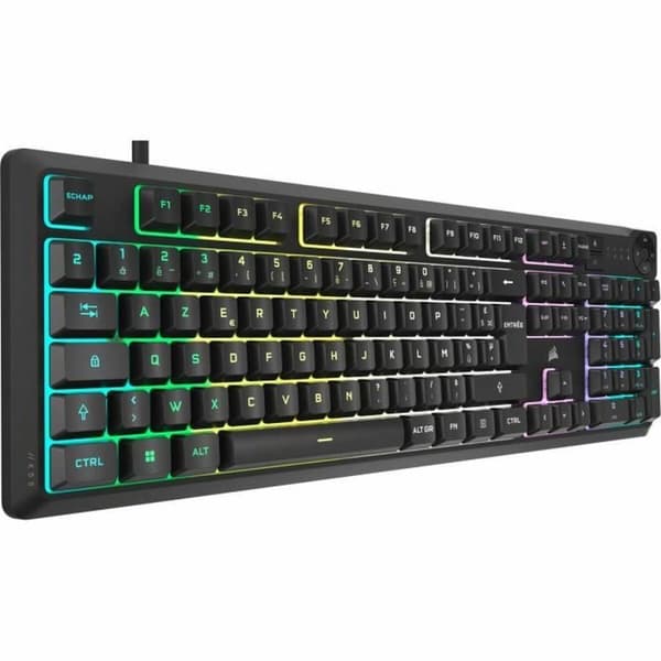 Näppäimistö Corsair K55 Core RGB Musta AZERTY