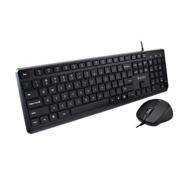 Näppäimistö ja hiiri V7 CKU350US Musta Qwerty US