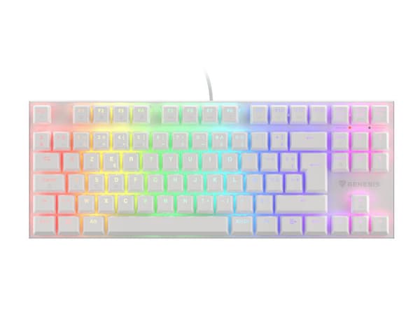 GAMING KEYBOARD GENESIS THOR 303 TKL FR RGB BACKLIGHT MECHANICAL BROWN WHITE HOT SWAP