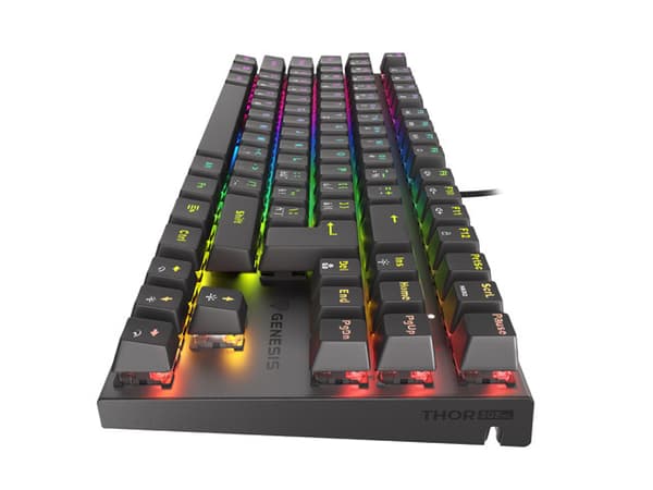 GAMING KEYBOARD GENESIS THOR 303 TKL CZ/SK RGB BACKLIGHT MECHANICAL RED BLACK HOT SWAP