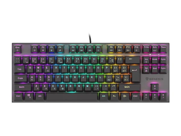 GAMING KEYBOARD GENESIS THOR 303 TKL CZ/SK RGB BACKLIGHT MECHANICAL RED BLACK HOT SWAP