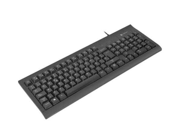 NATEC NKL-2052, Fullstor (100 %), Kabel, USB, Membrantangentbrytare, QWERTY, Svart