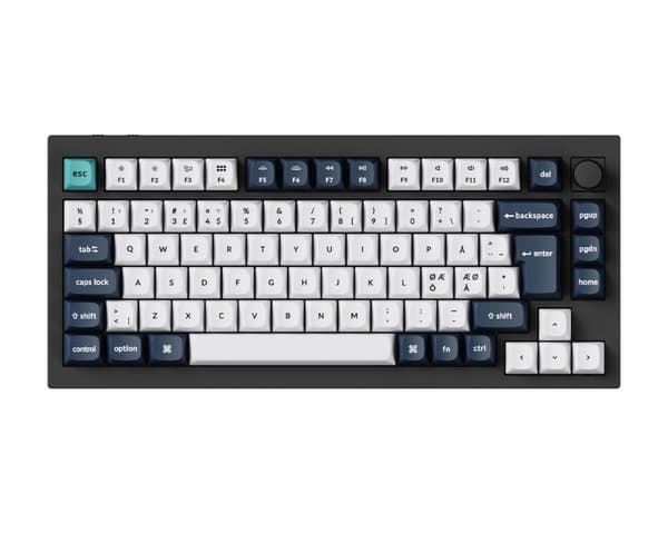 Q1 Max QMK 75% Trådløst Mekanisk Tastatur [Gateron Jupiter Banana] - ISO