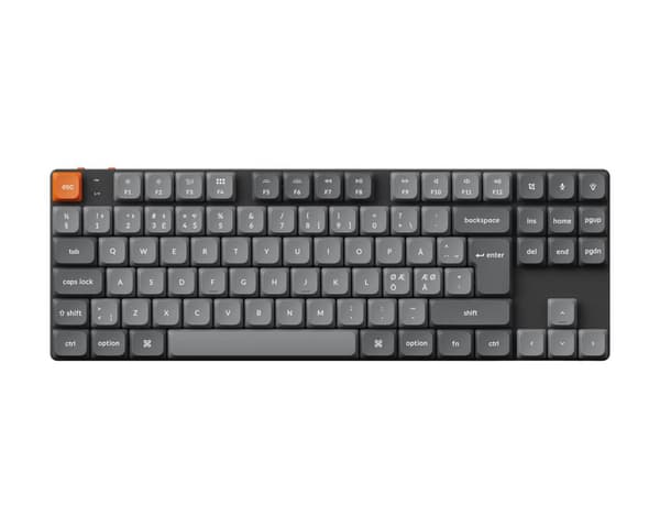 K1 Max TKL Low Profile Hotswap Trådløs Tastatur [Gateron Brown] - ISO-DE
