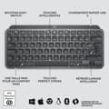 Miniatyrbild 6 av 6: Tangentbord - Trådlöst - Logitech - MX Keys Mini - bakgrundsbelyst - AZERTY - Svart