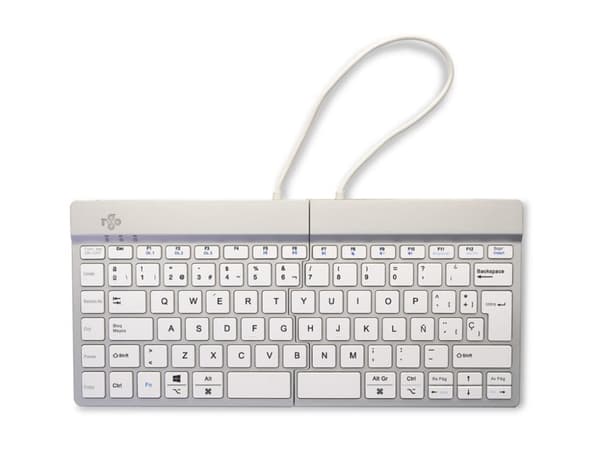 R-Go Ergonomic Keyboard Split break - Version 2 - tastatur - with integrated break indicator - compact - med magnet attachment, LED indicator - trådl