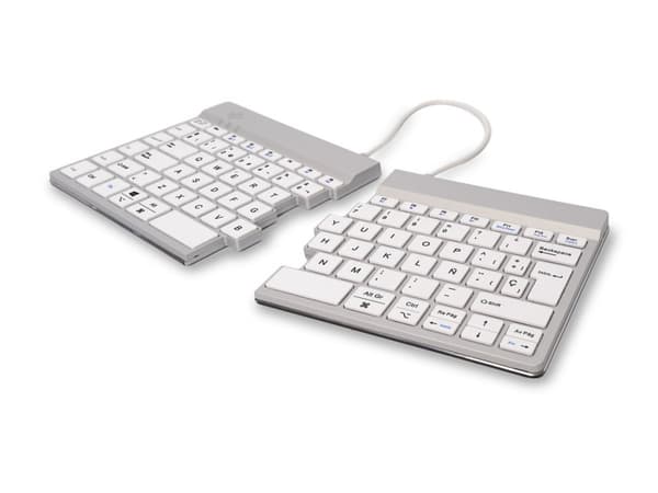 R-Go Ergonomic Keyboard Split break - Version 2 - tastatur - with integrated break indicator - compact - med magnet attachment, LED indicator - trådl