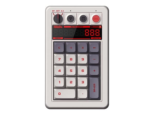8Bitdo Retro - N Edition - tangentsats - trådlös - USB, Bluetooth 5.0, 2.4 GHz - tangentbrytare: Kailh Box V2 White
