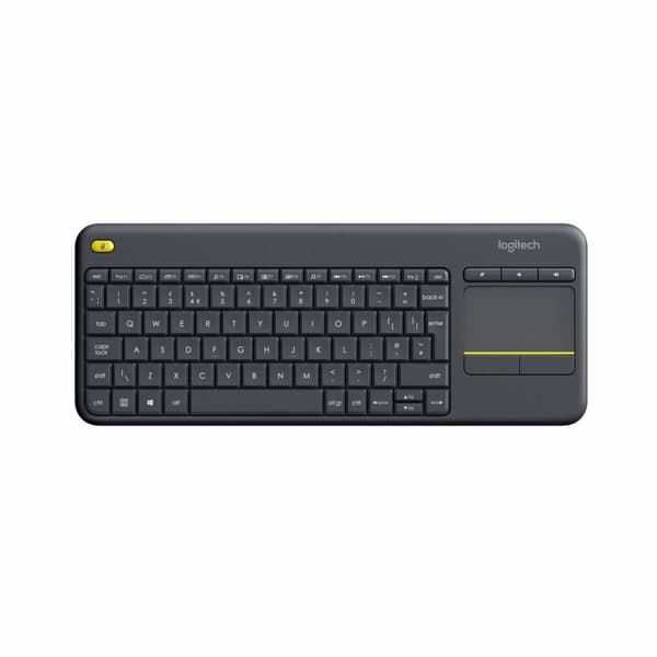 Tastatur Logitech K400 Plus Tv Sort Spansk qwerty QWERTY Sort
