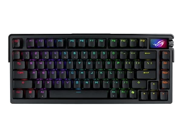 ASUS ROG Azoth Extreme - Tastatur - 75% - med OLED display - backlit - trådløs - 2.4 GHz, Bluetooth 5.1, USB-C - tastsvitsj: ROG NX (hot-swappable) -