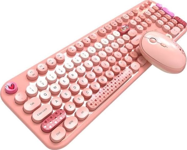 Trådlöst tangentbord + mus MOFII Lovely 2.4G (Rosa)